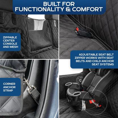 Lyar Hard Bottom Backseat Extenders for Dogs with Door Protection